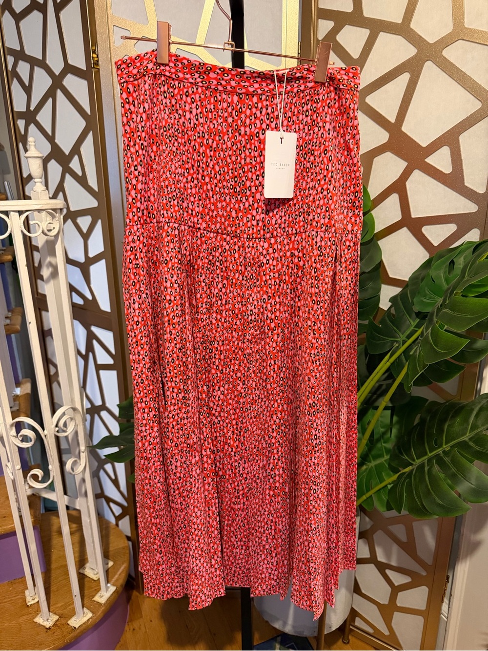 NWT Ted Baker London Pleated Midi Skirt